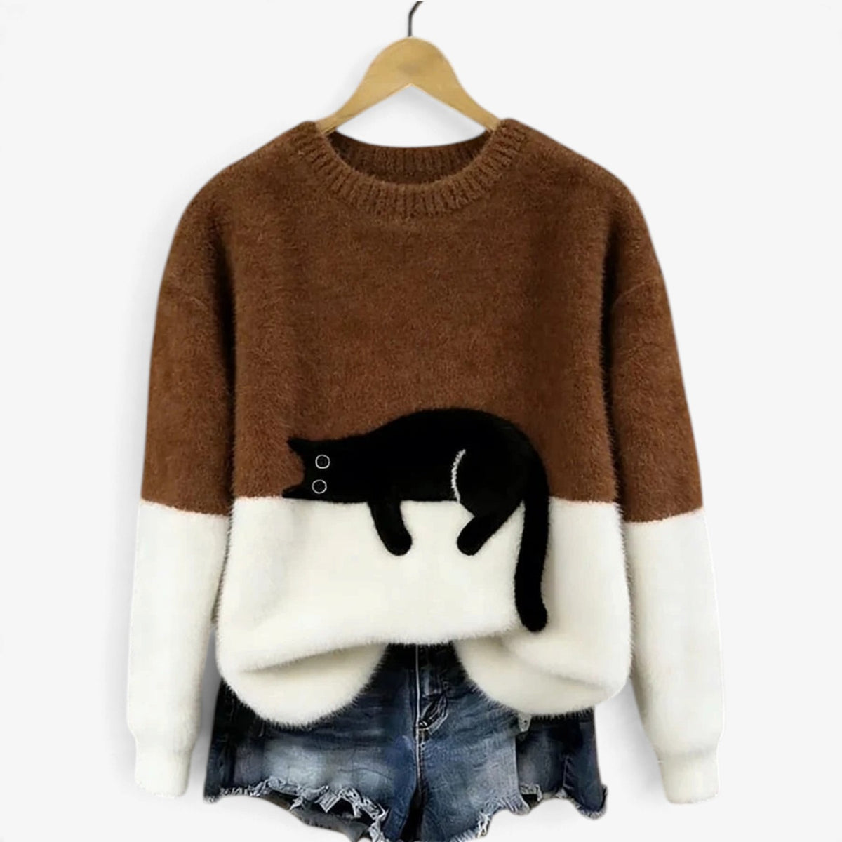Pippa™ Plush Sleeping Cat Sweater