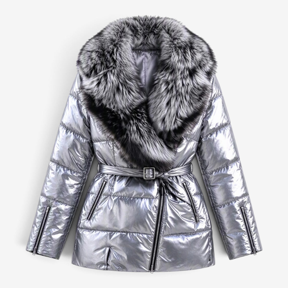 Natalia™ Quilted Fur-Trim Winter Jacket