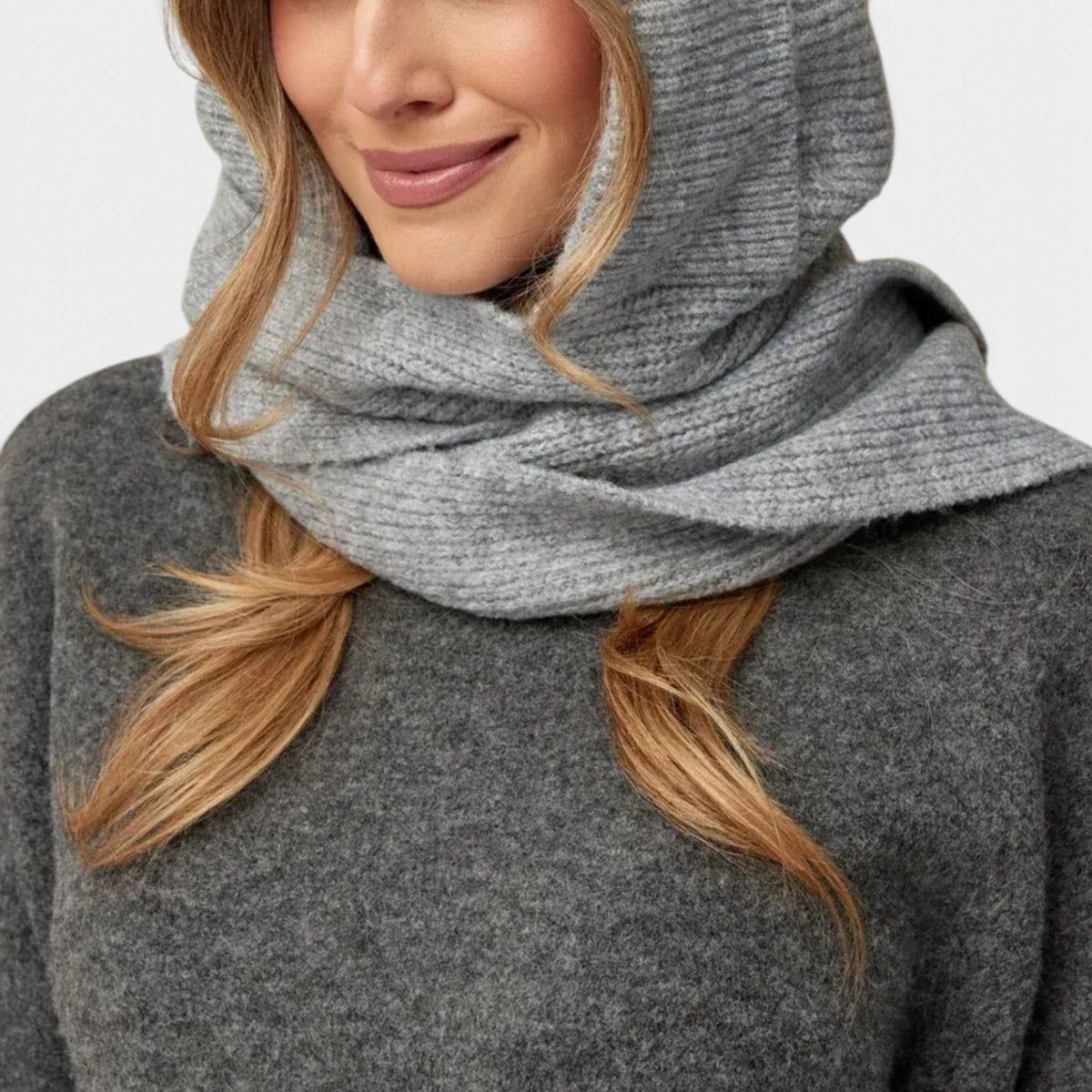 Ondine™ Long Hooded Knit Scarf