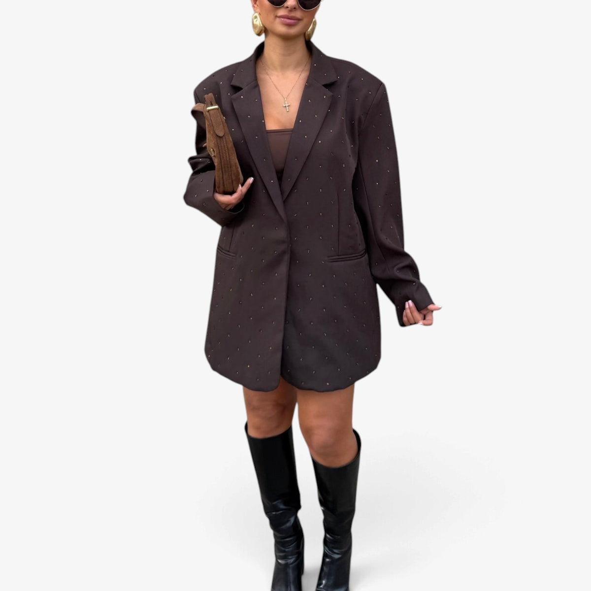 Idalia™ Oversized Speckled Blazer