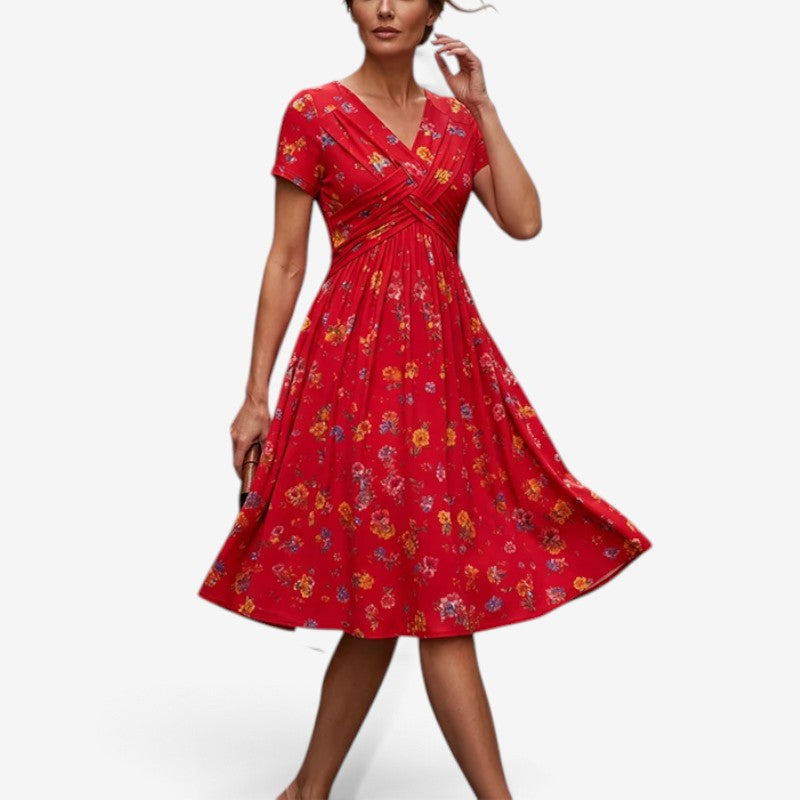 Adaline™ Floral Draped Midi Dress