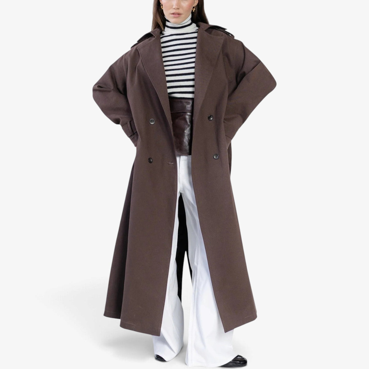 Coralie™ Structured Long Trench Coat