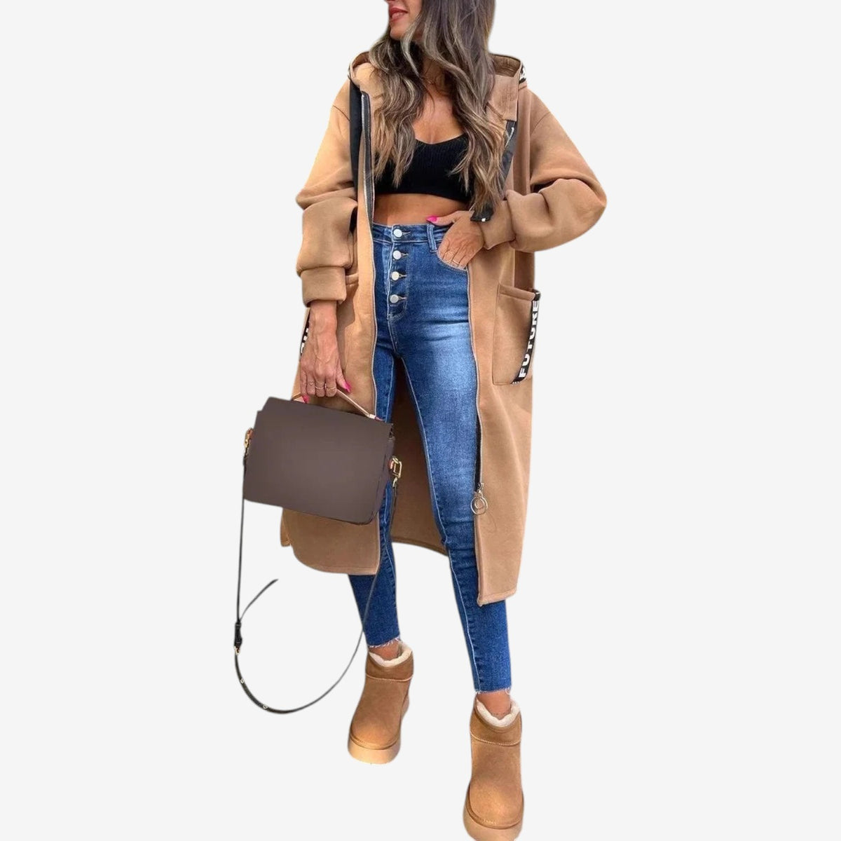 Farrah™ Oversized Hooded Long Coat