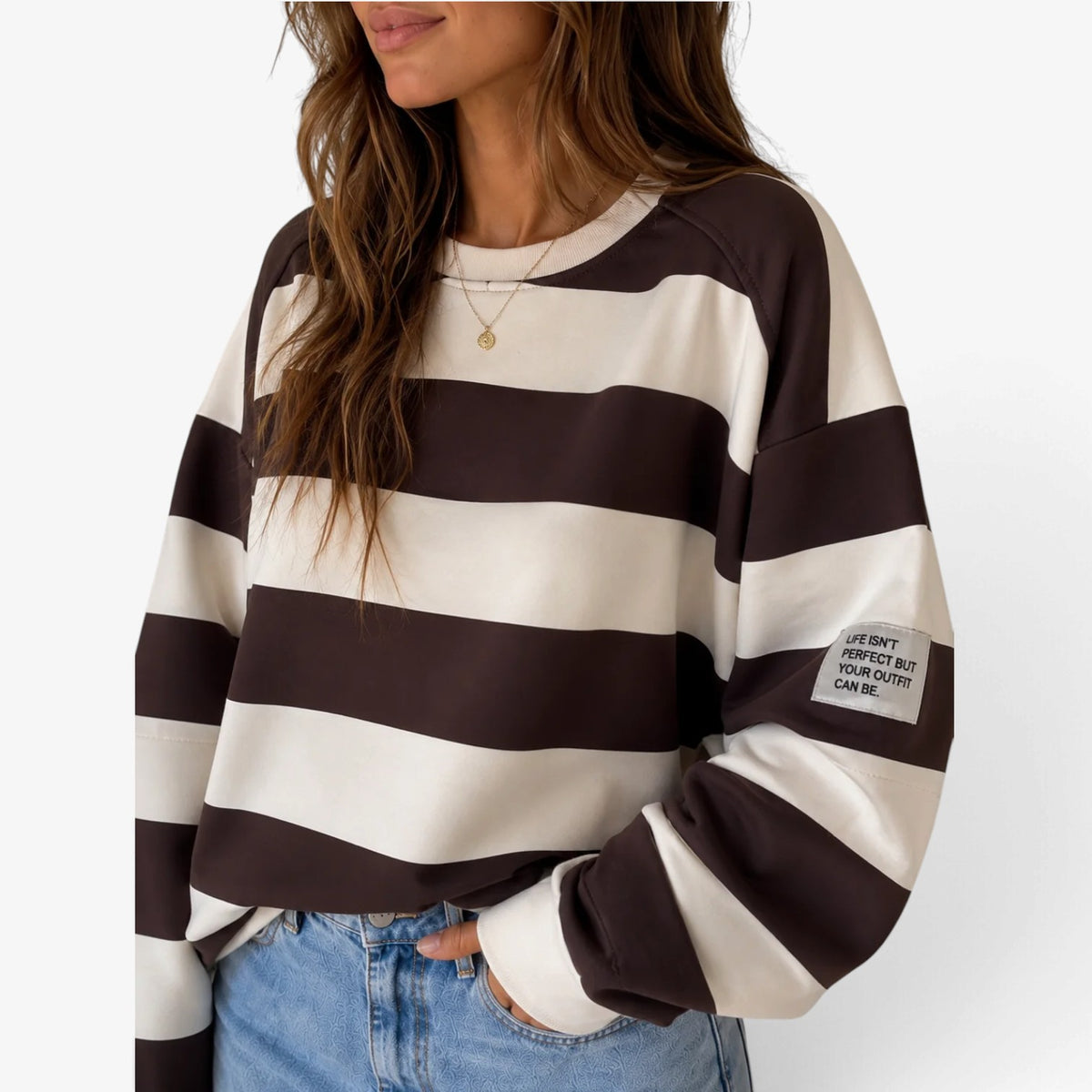 Harley™ Striped Oversized Sweatshirt
