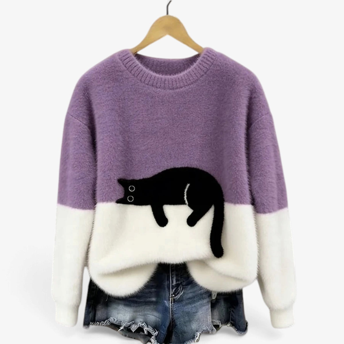 Pippa™ Plush Sleeping Cat Sweater