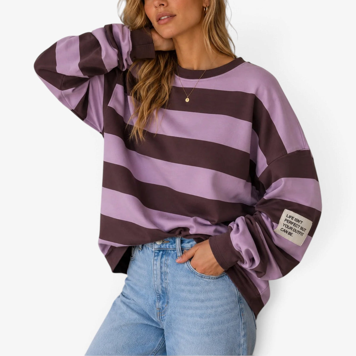 Harley™ Striped Oversized Sweatshirt