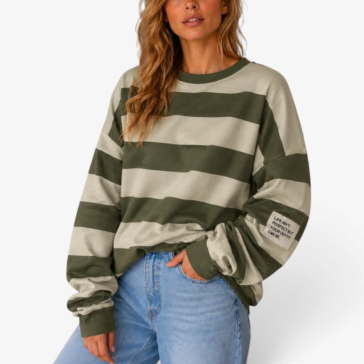 Harley™ Striped Oversized Sweatshirt