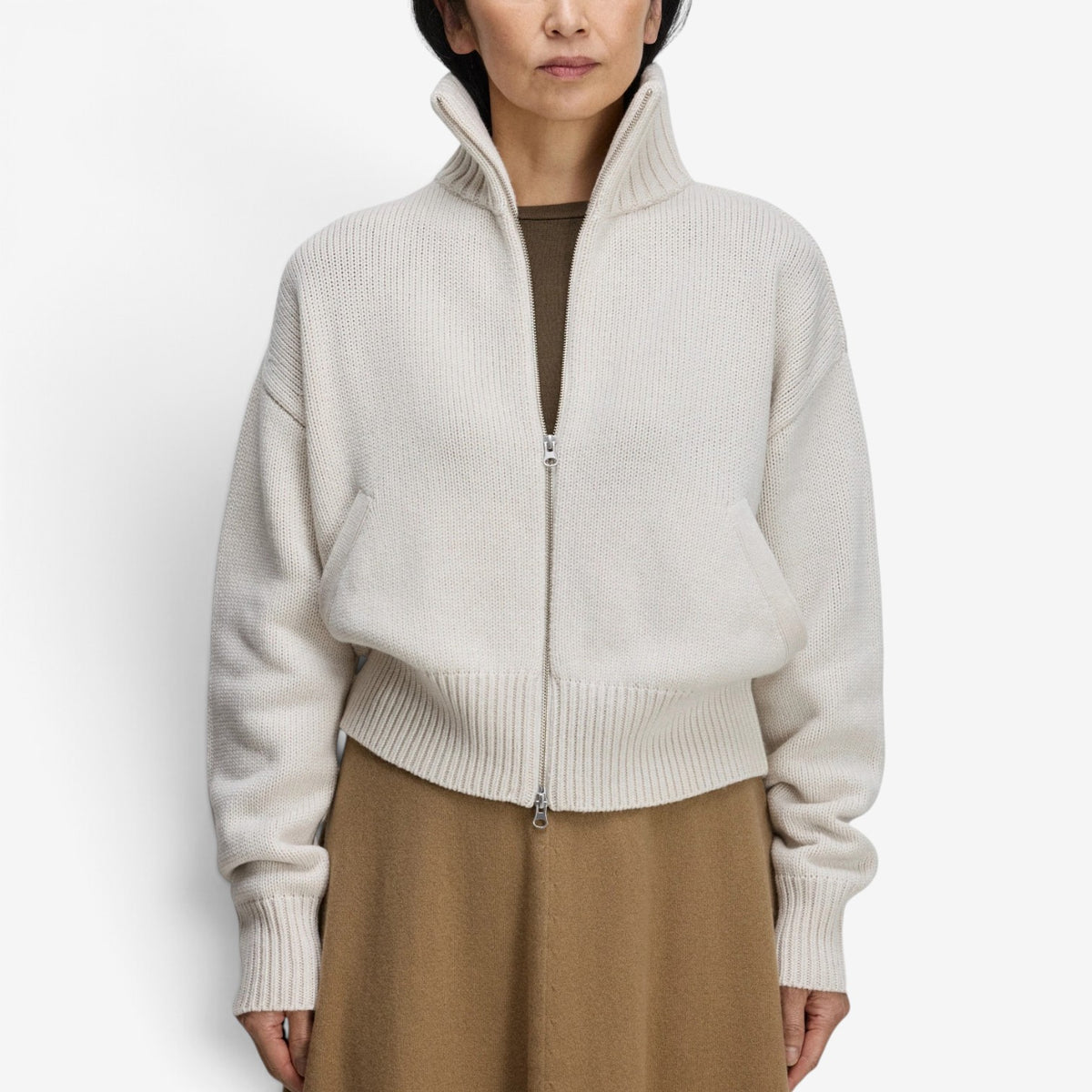 Rhea™ Chunky Knit Zip-Up Jacket