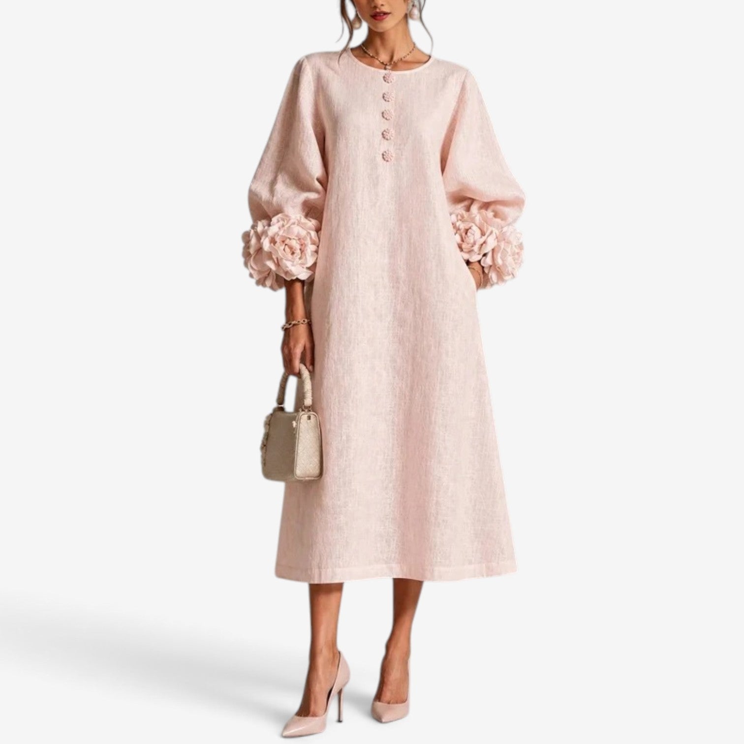 Viella™ Textured midi dress