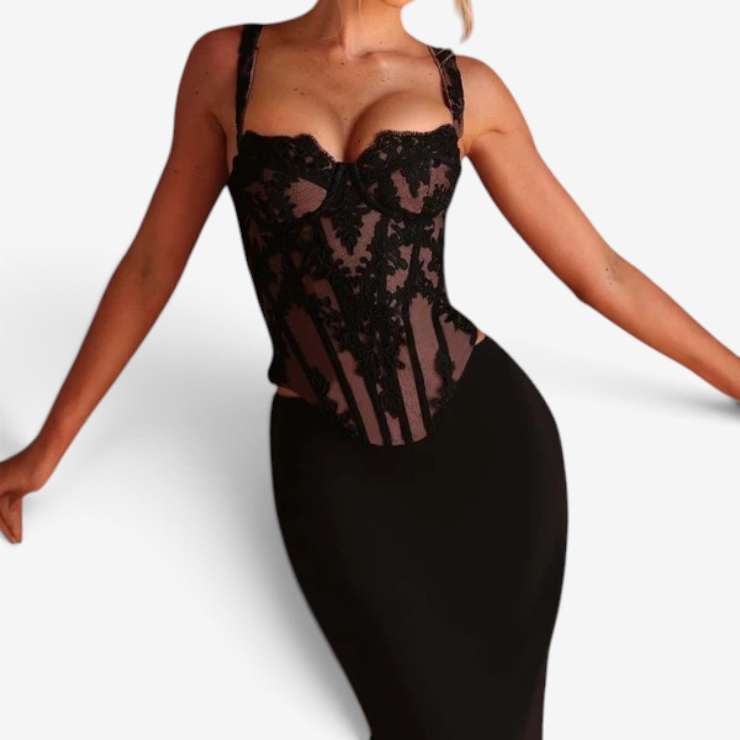 Jenica™ Lace corset bustier top