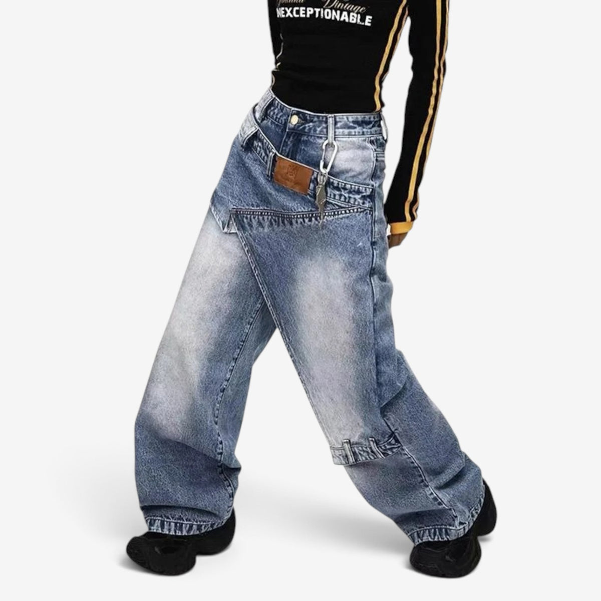 Milly™ Waistband baggy jeans