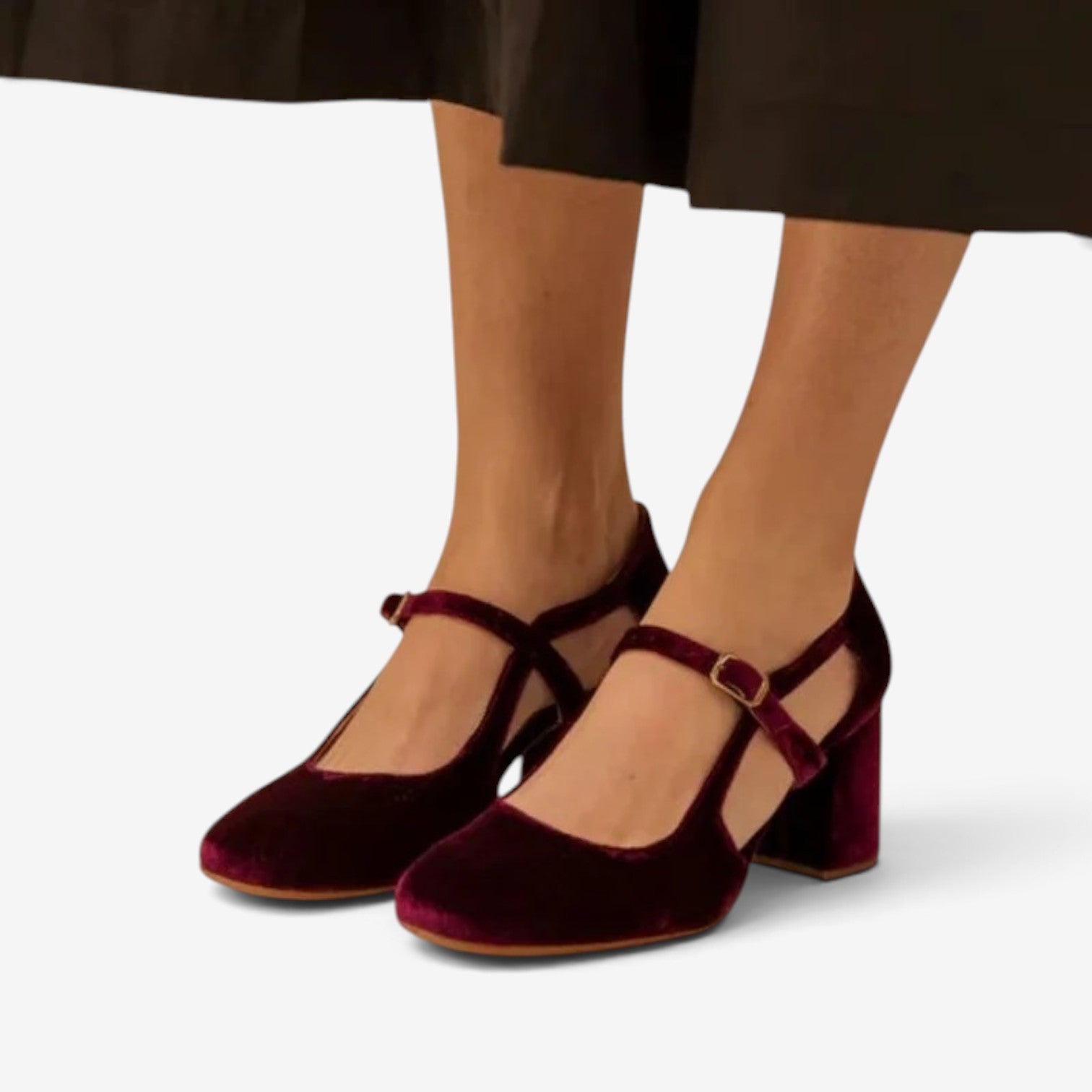 Arabella™ Velvet heel pumps