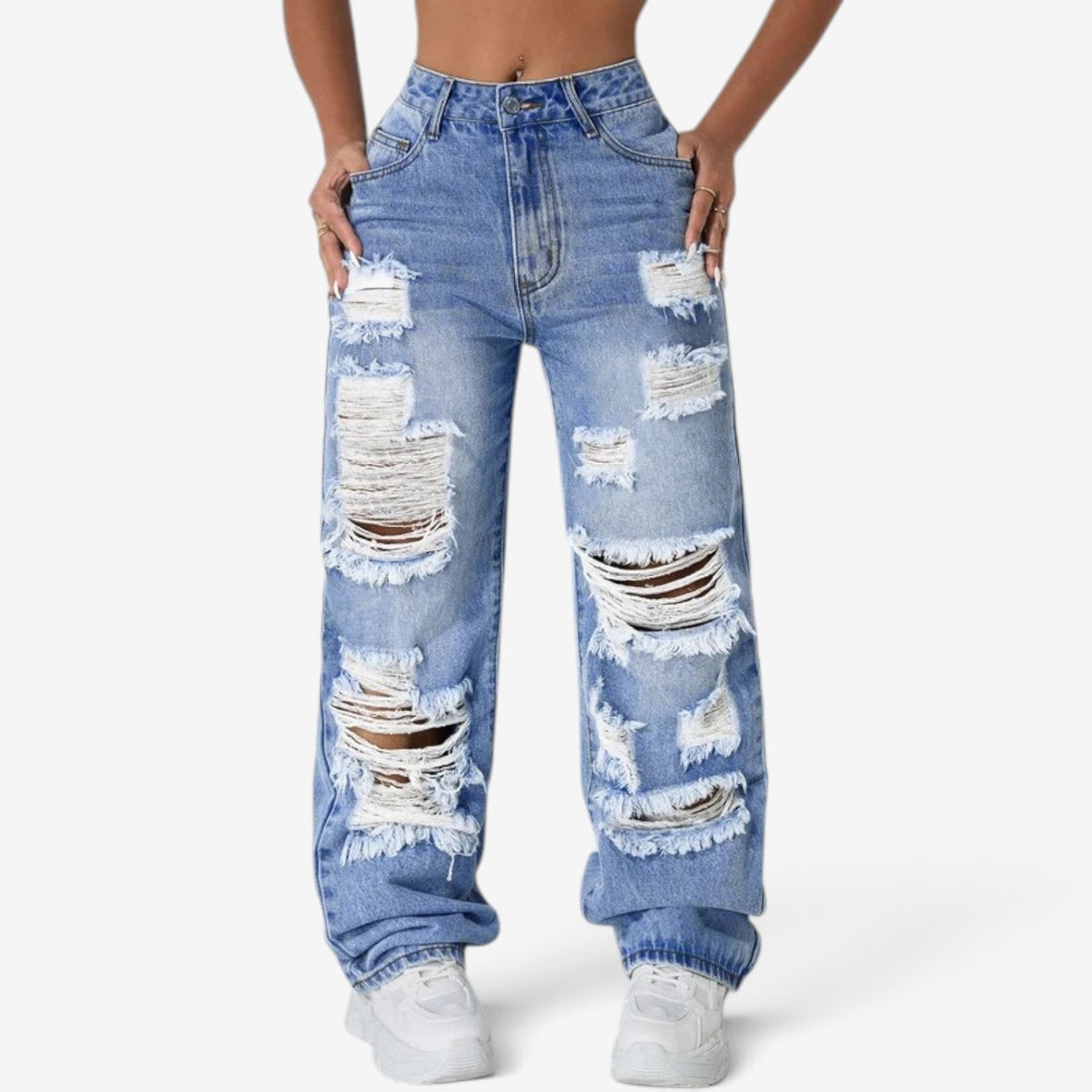 Jenna™ High-waisted baggy jeans