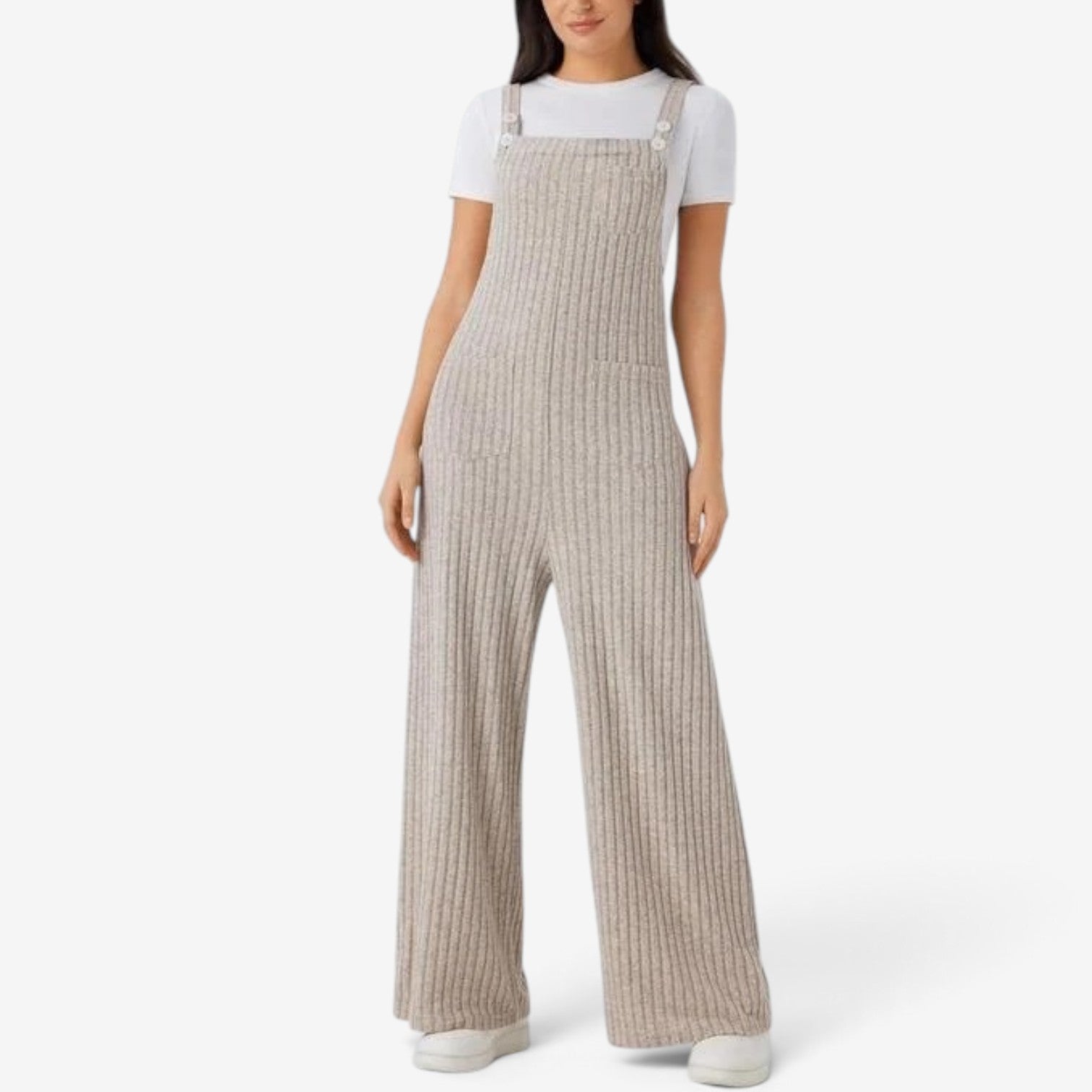 Ellaria™ Ribbed wide-leg overalls