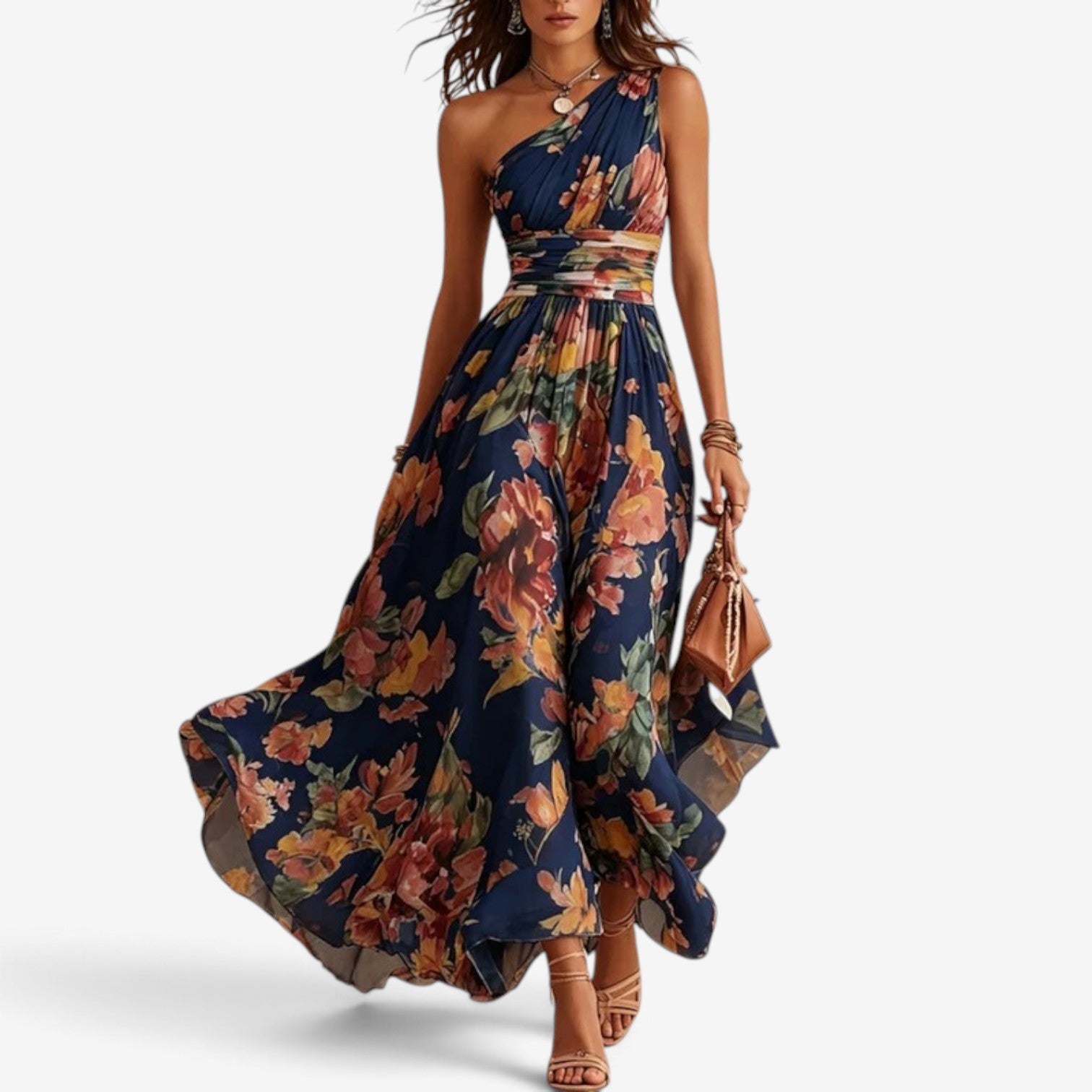 Harlene™ Floral chiffon maxi dress