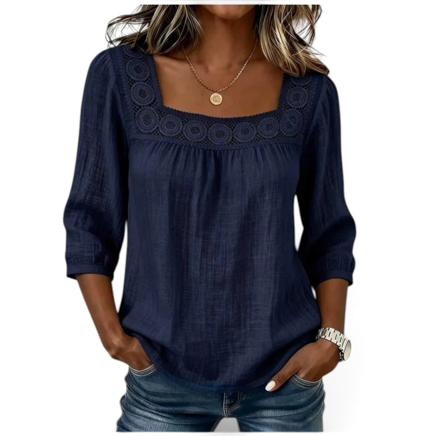 Luciene™ Square-neck sleeve top