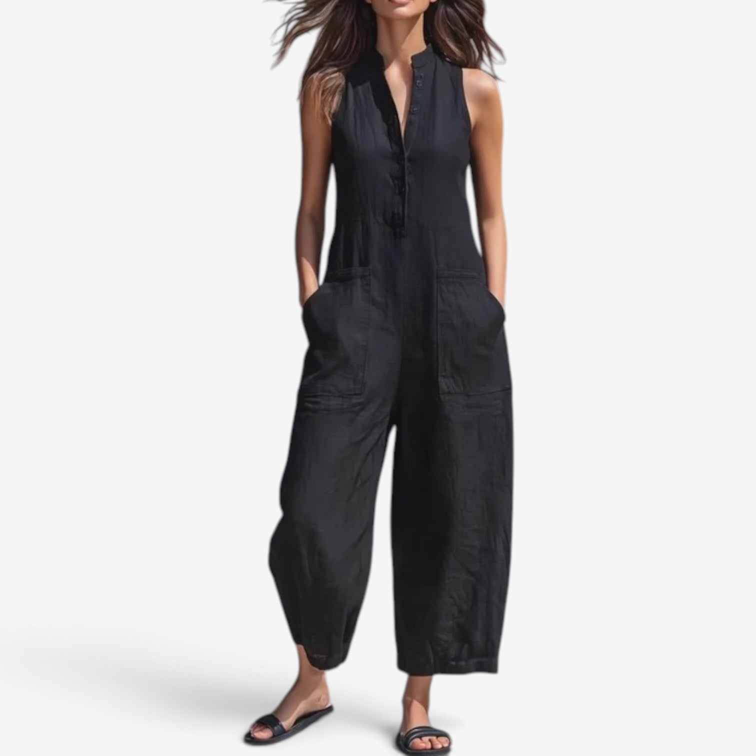 Georgia™ Sleeveless wide-leg jumpsuit