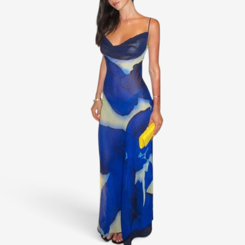 Hara™ Marble print maxi dress
