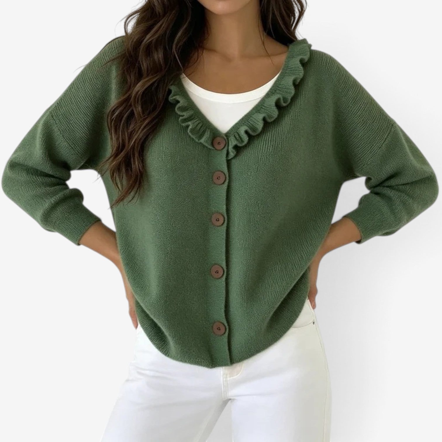 Marel™ Ruffle knit cardigan
