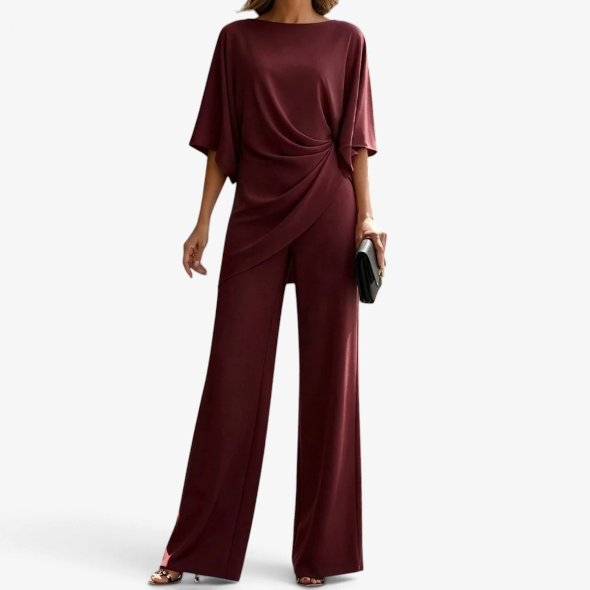 Lucienne™ Asymmetric Flowing Jumpsuit