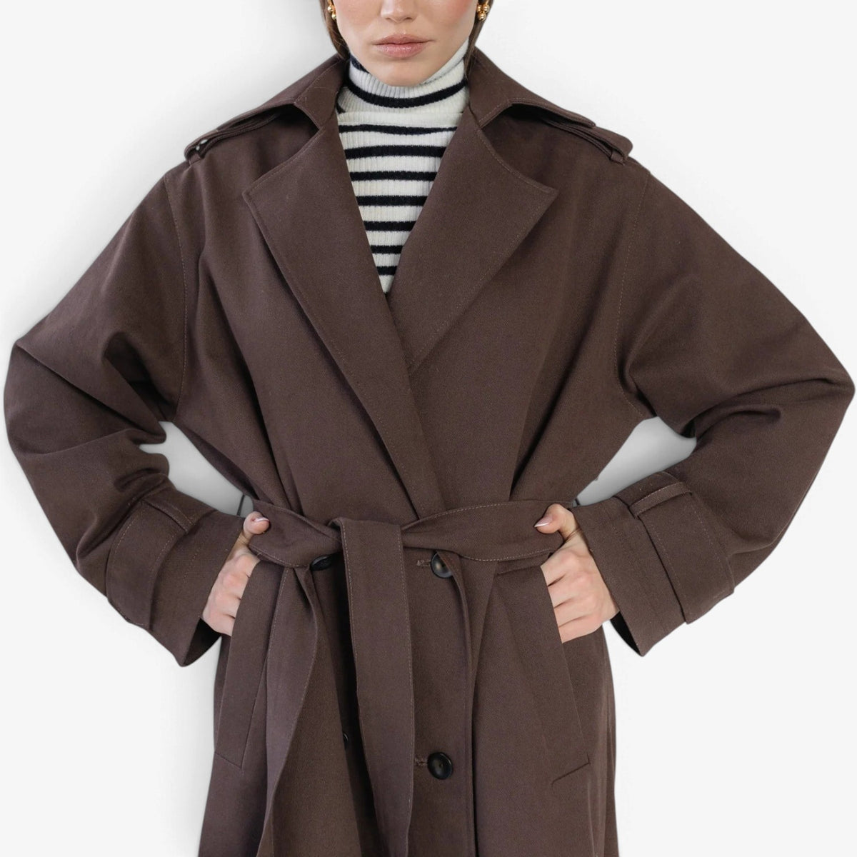 Coralie™ Structured Long Trench Coat