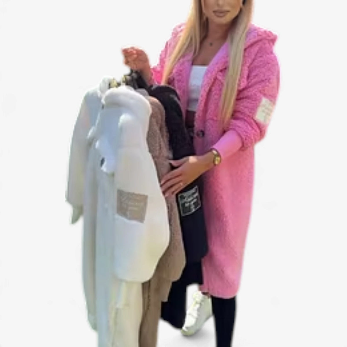 Rosette™ Longline Teddy Button Coat