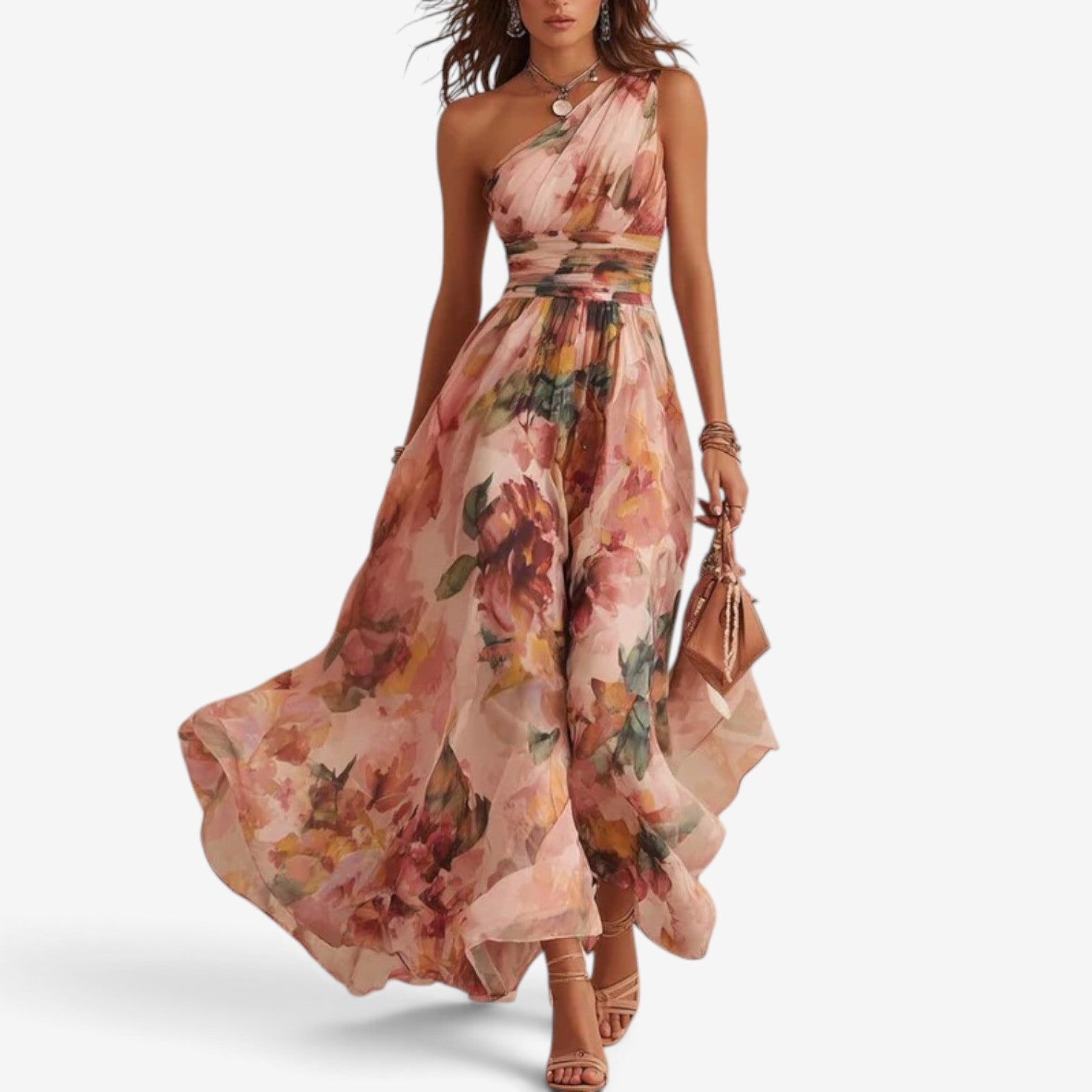 Harlene™ Floral chiffon maxi dress
