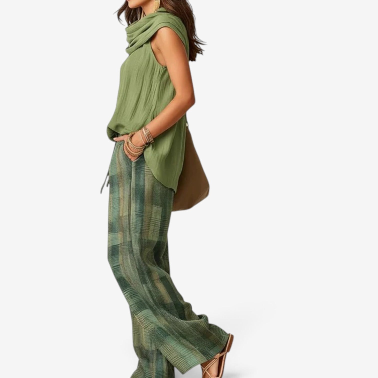 Carina™ Sleeveless top trousers set