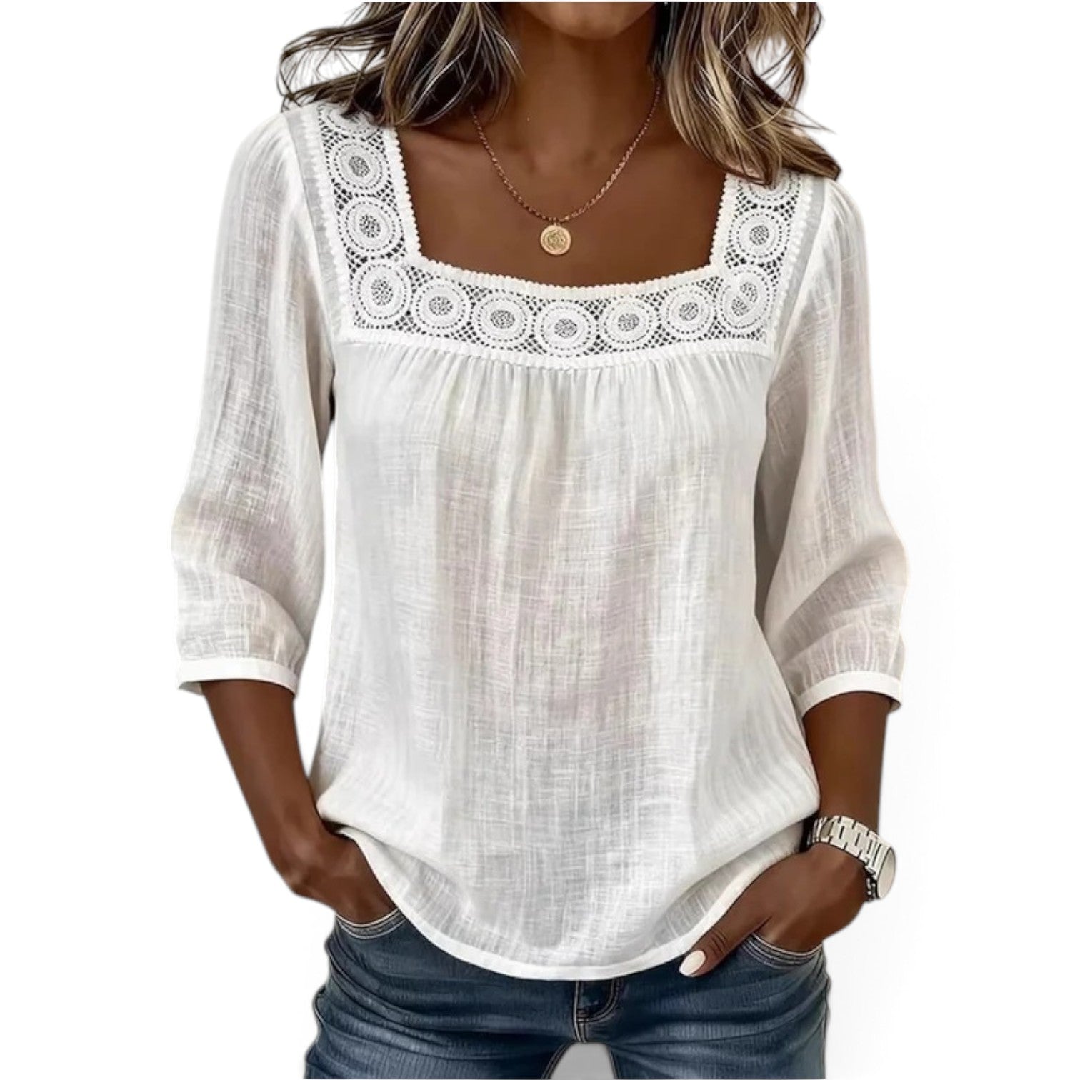 Luciene™ Square-neck sleeve top