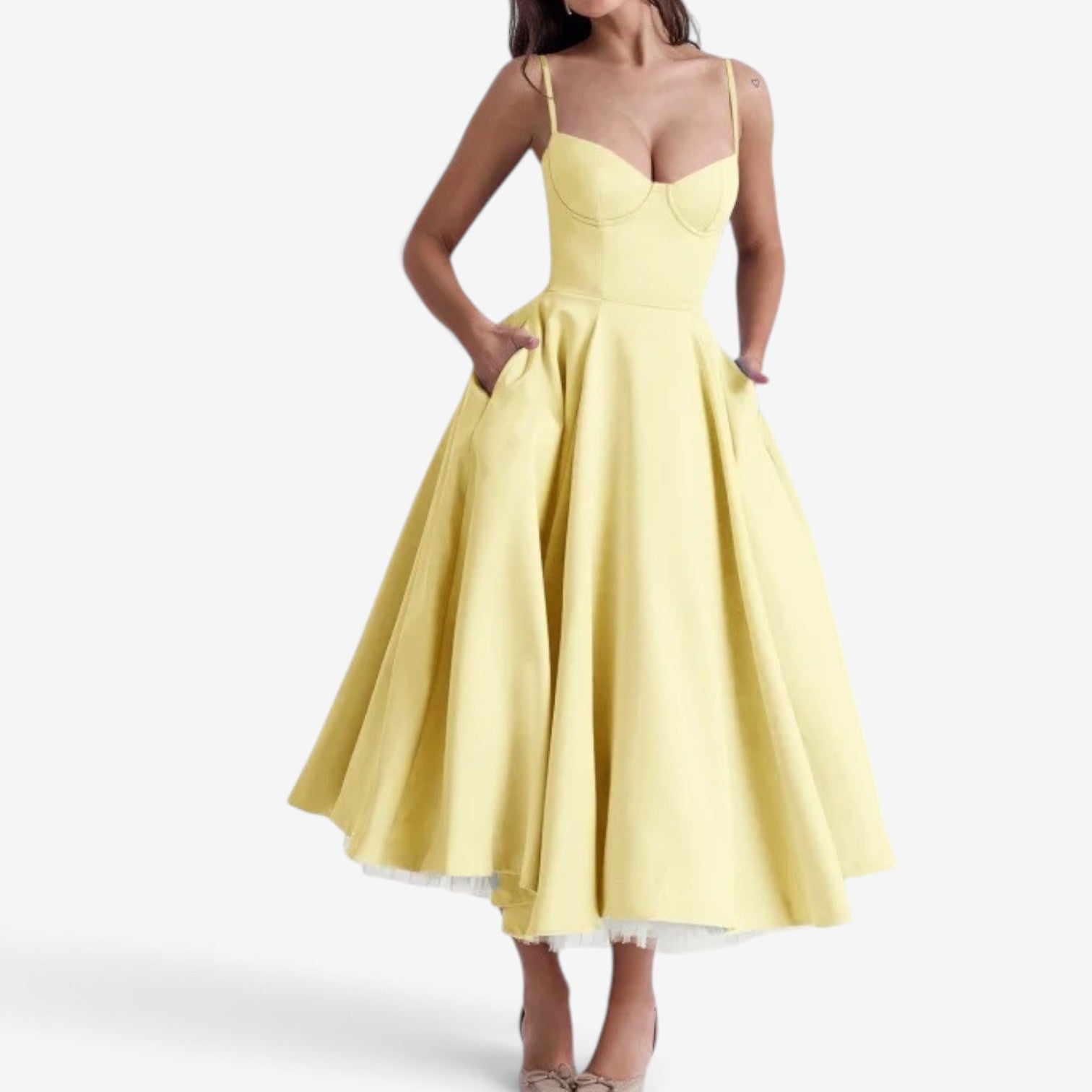 Lalaine™ Midi dress with straps