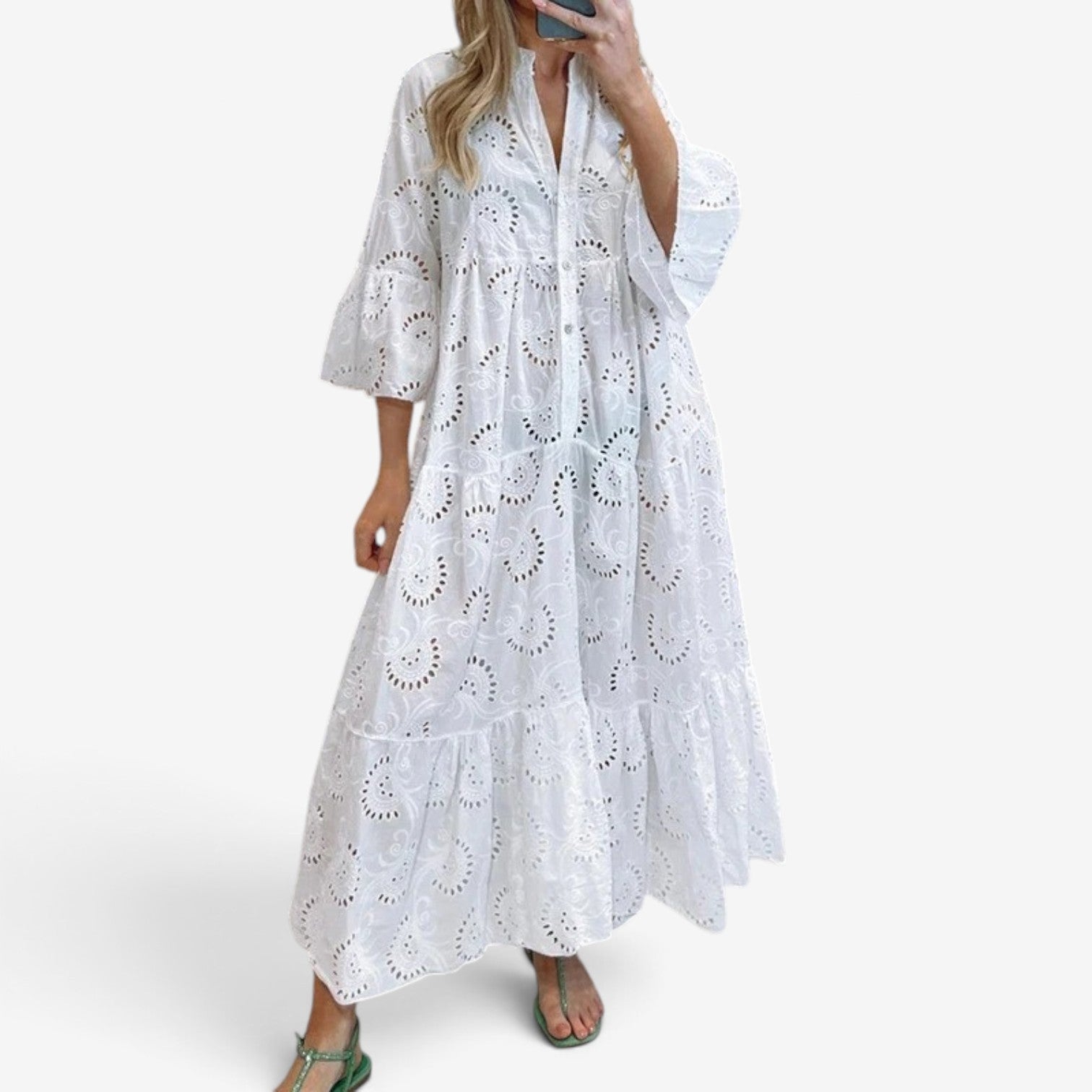 Vianne™ Eyelet lace maxi dress