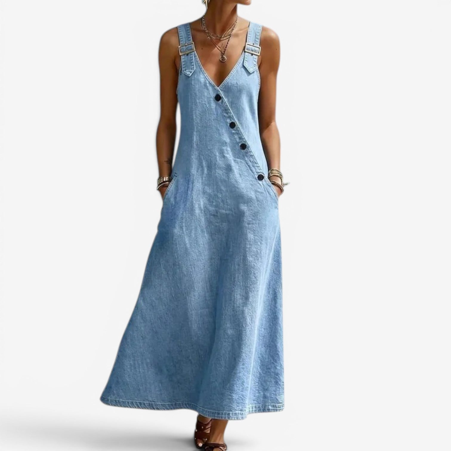 Ellen™ Long denim dress style