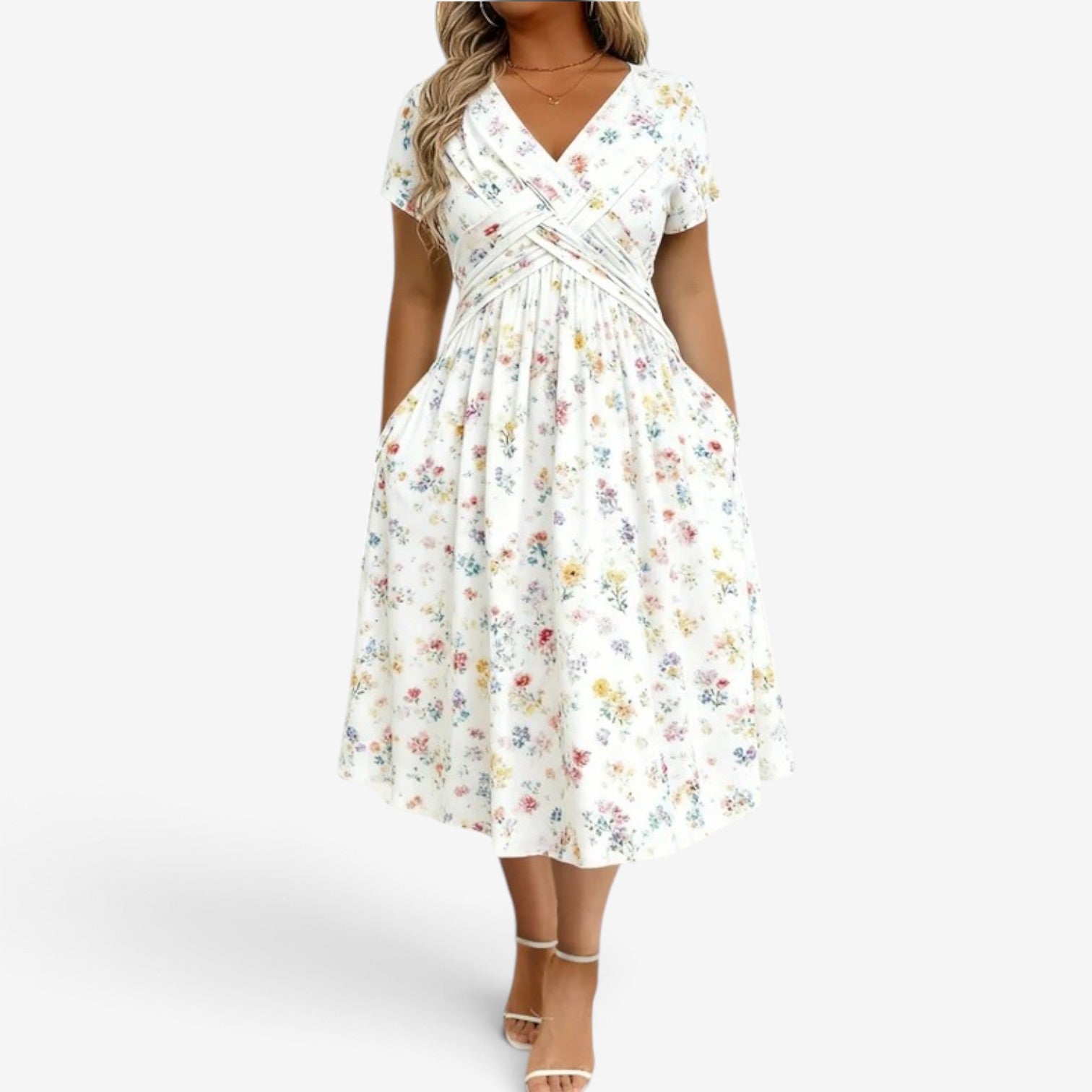 Aura™ Midi dress with sleeves