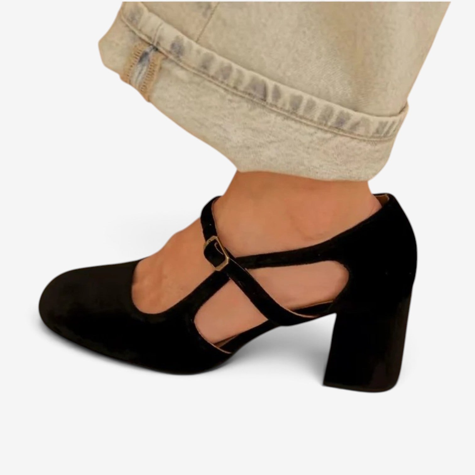 Arabella™ Velvet heel pumps