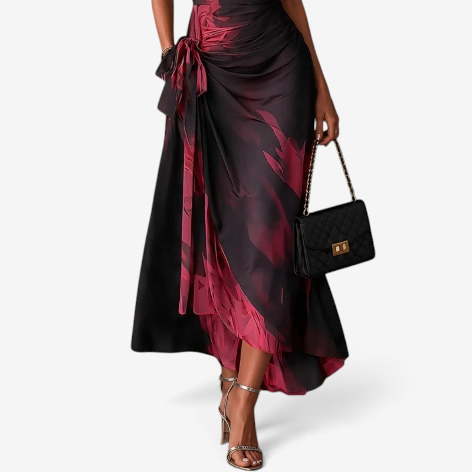 Kaely™ Side wrap maxi dress