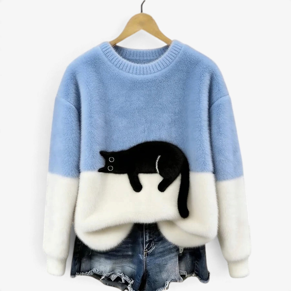 Pippa™ Plush Sleeping Cat Sweater