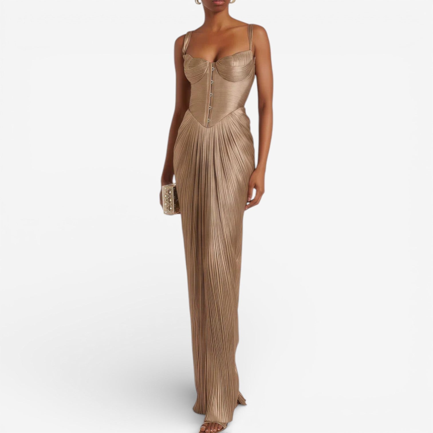 Aliona™ Long Pleated Dress