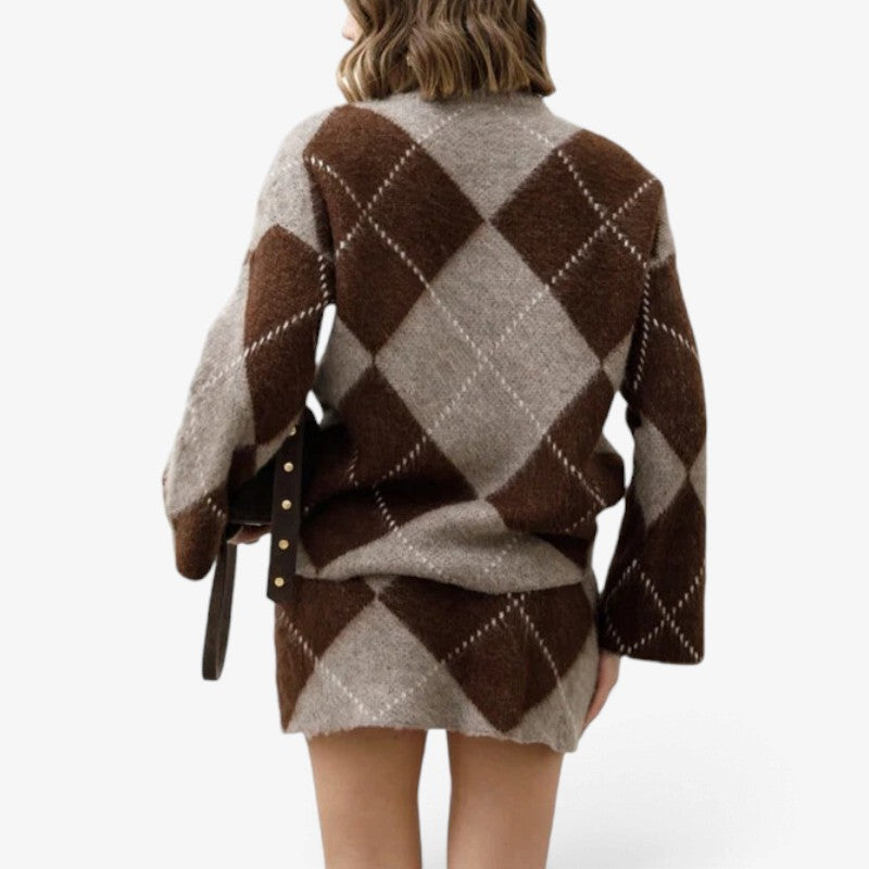 Marthe™ Diamond Pattern Two-Piece Knit