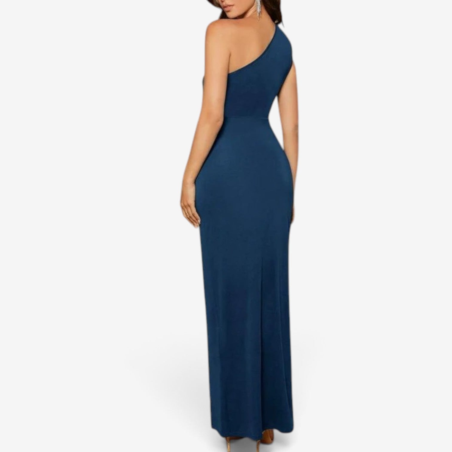Alessandra™ Long one-shoulder dress