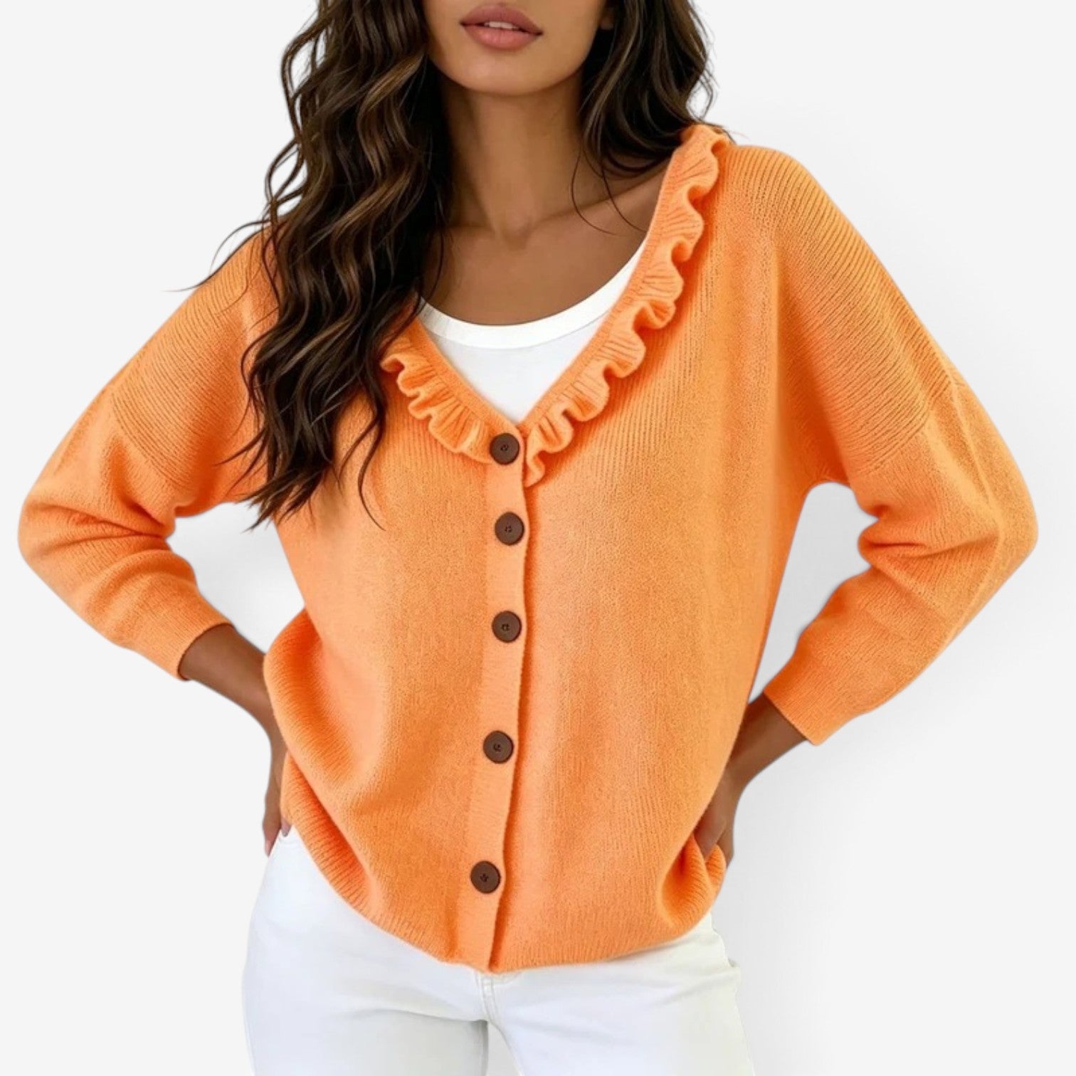 Marel™ Ruffle knit cardigan