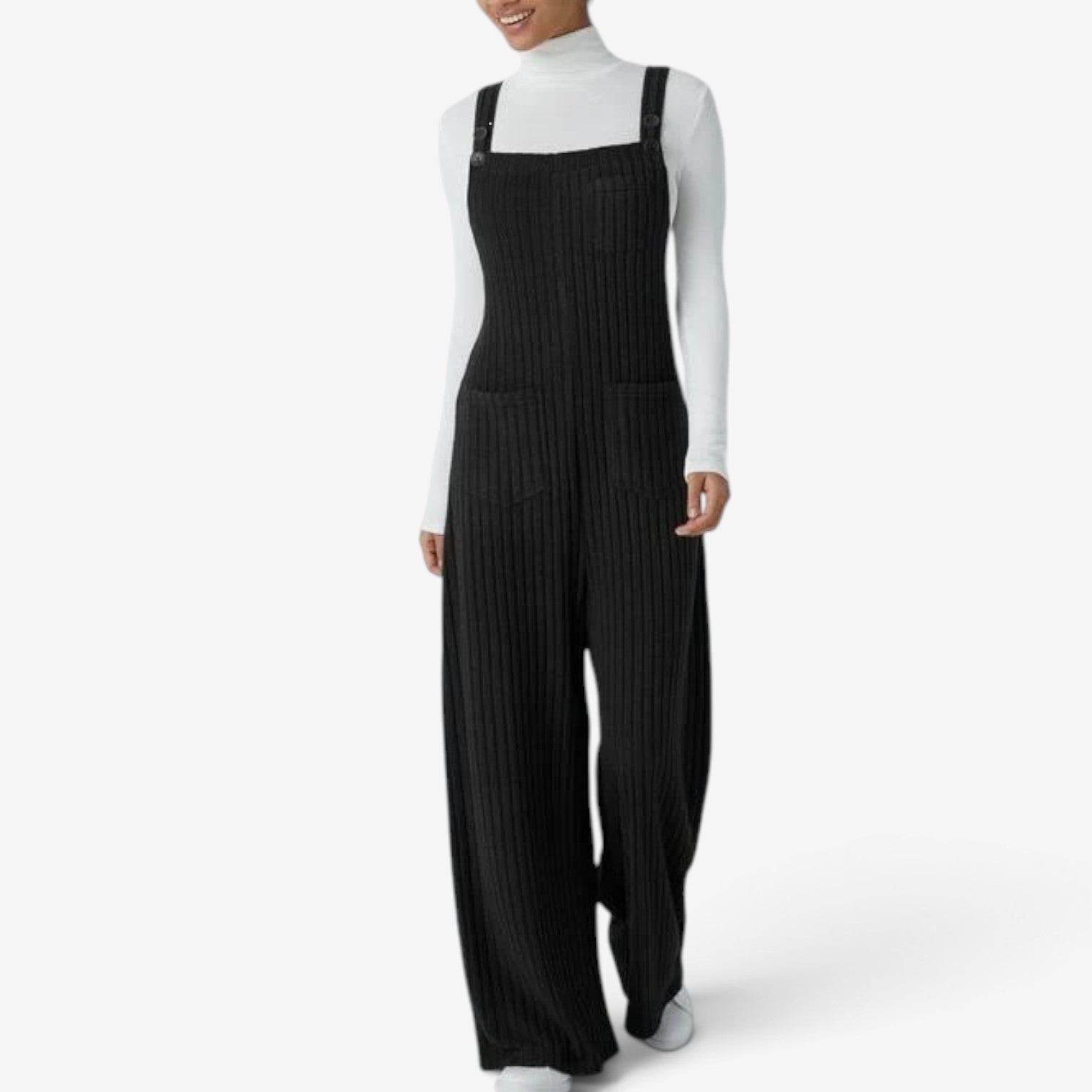 Ellaria™ Ribbed wide-leg overalls