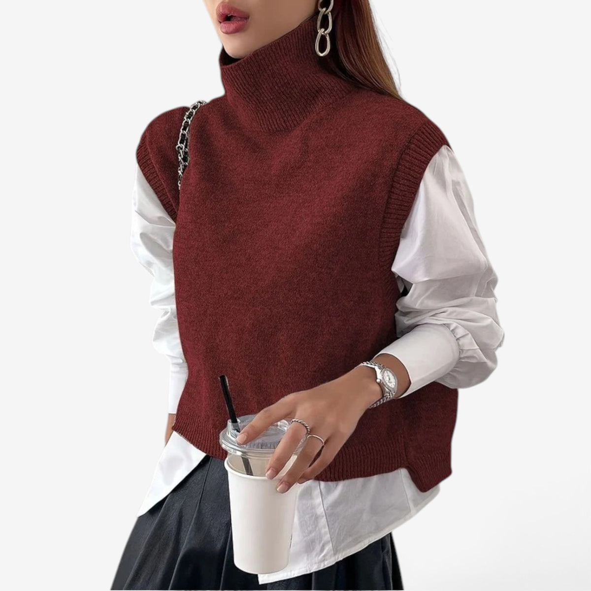 Jemimah™ High-neck knit top