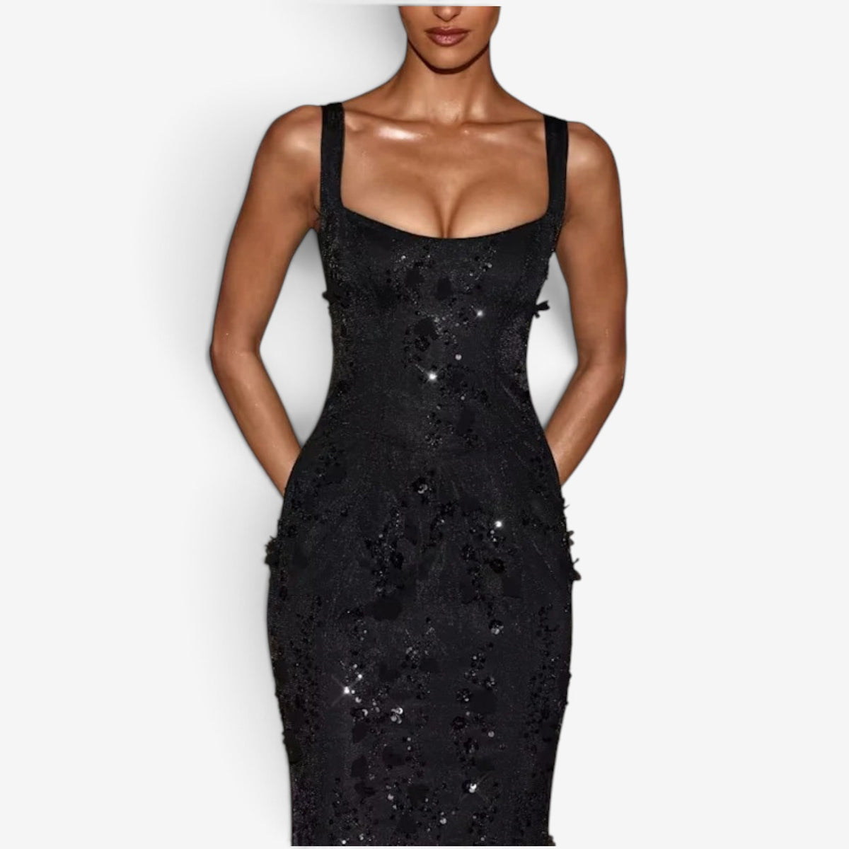 Solah™ Sequined maxi gown