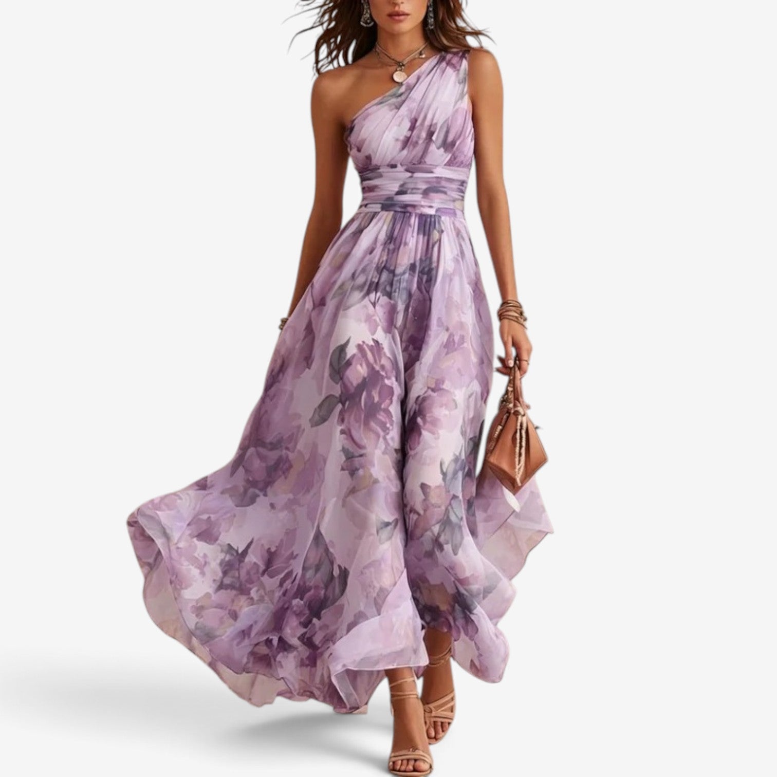 Harlene™ Floral chiffon maxi dress