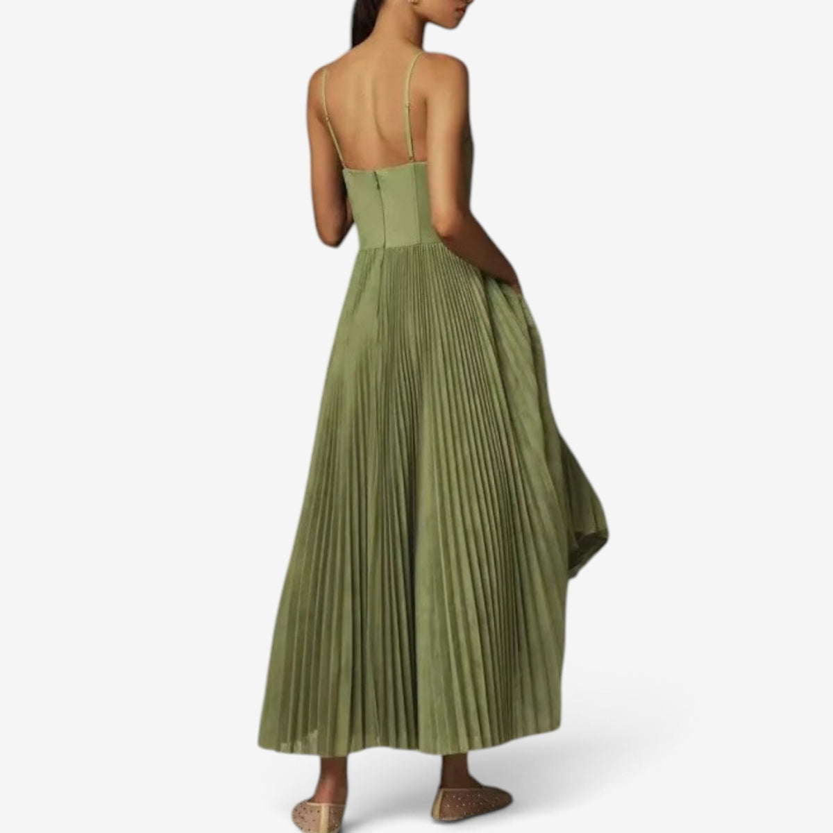 Nayla™ Pleated tulle midi dress