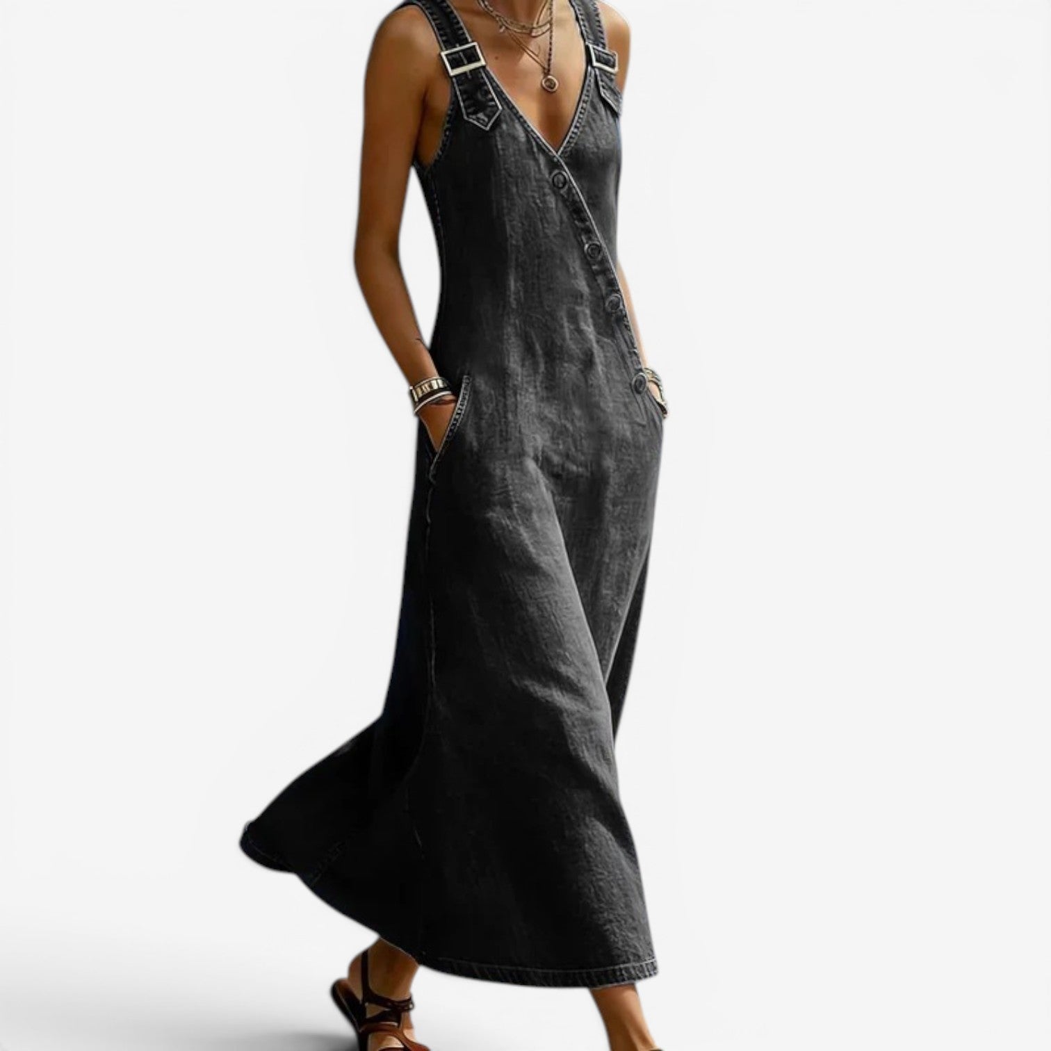 Ellen™ Long denim dress style