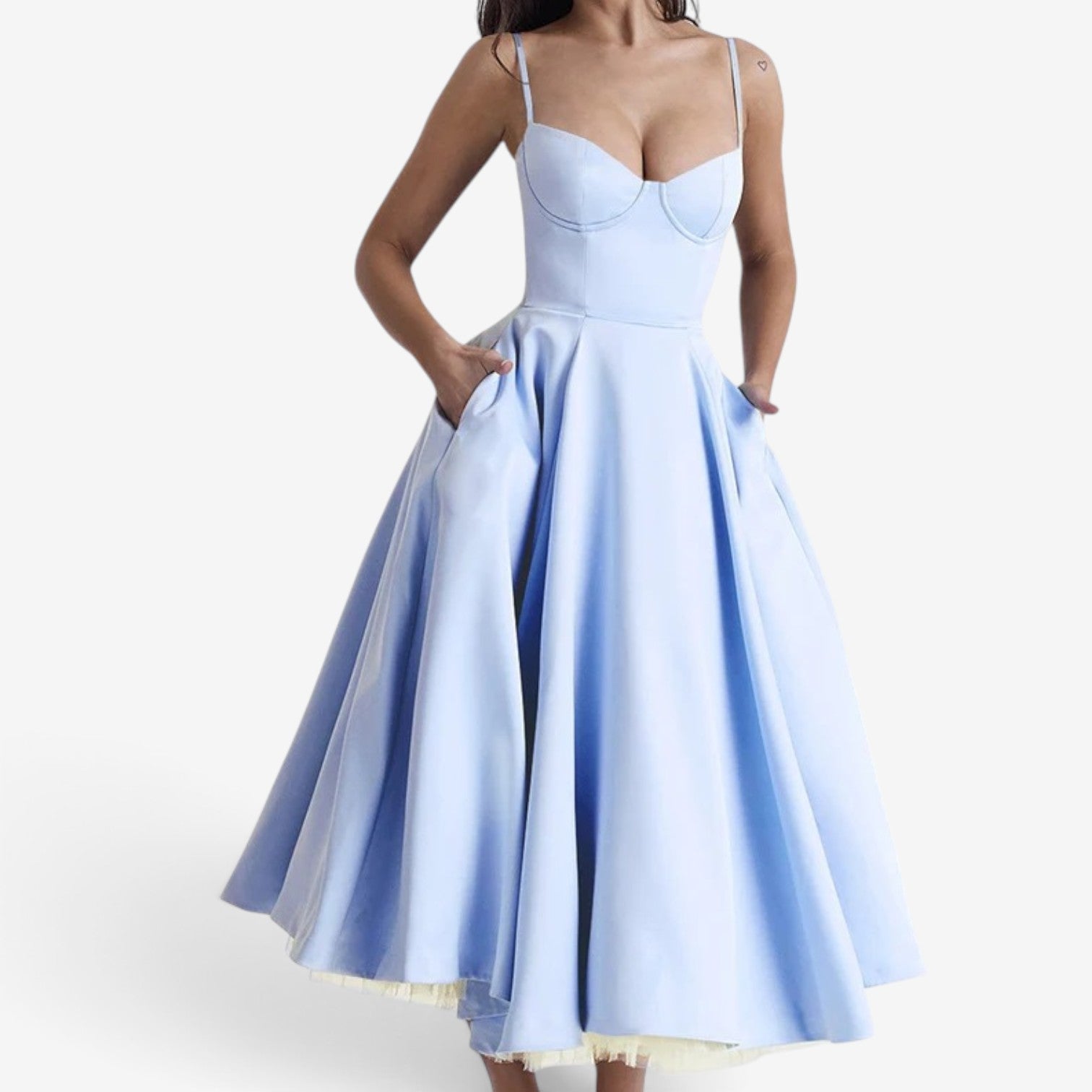 Lalaine™ Midi dress with straps
