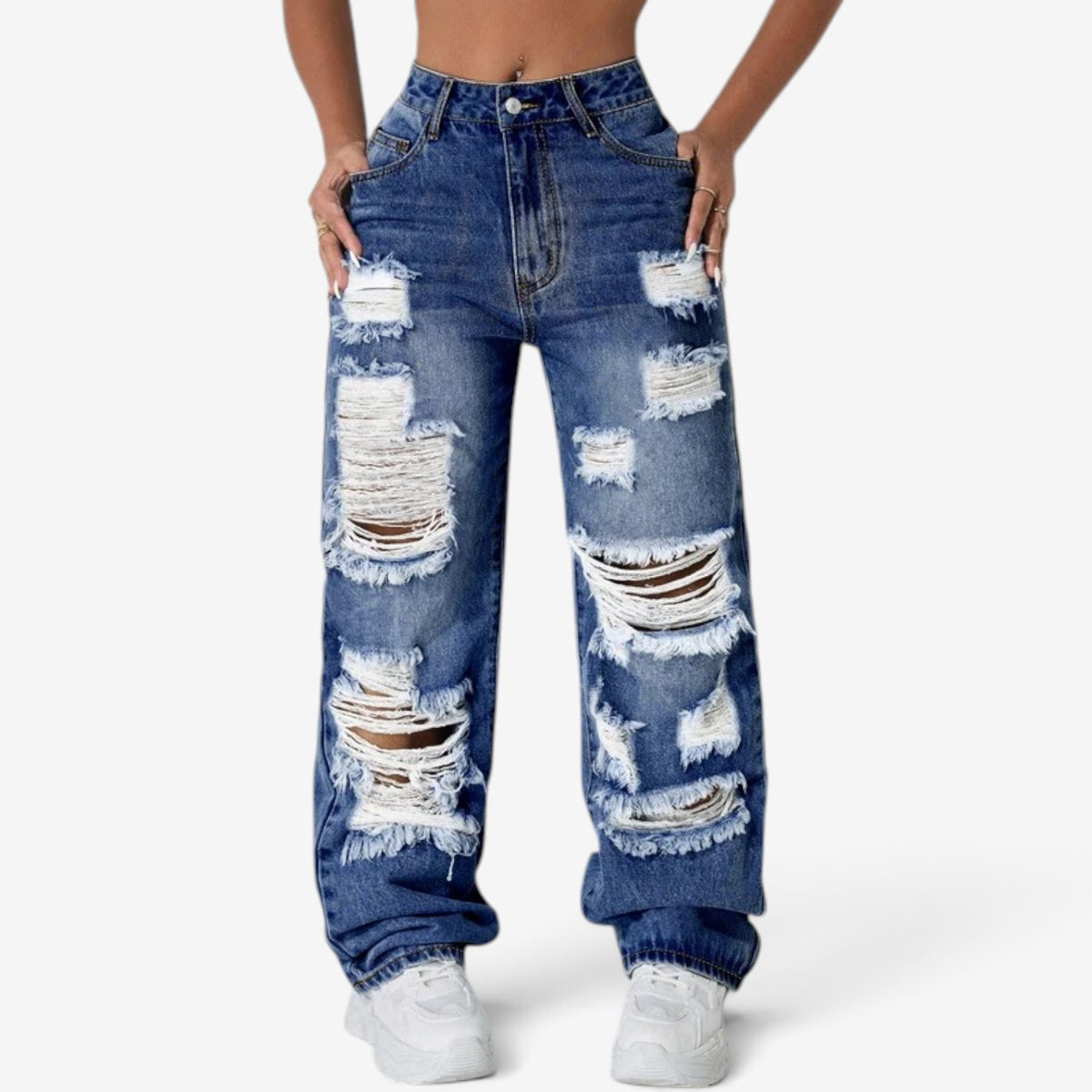 Jenna™ High-waisted baggy jeans