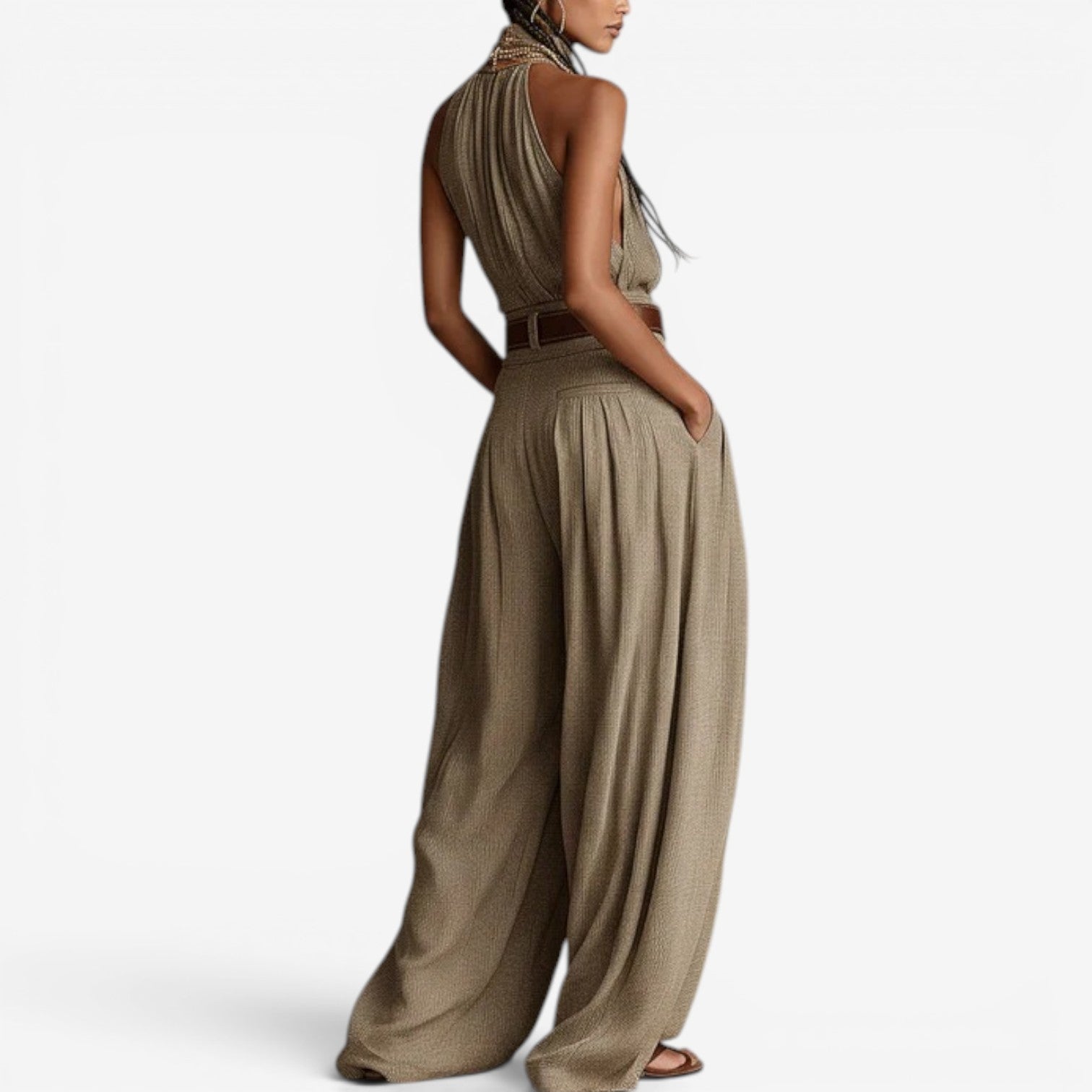 Catriona™ Flowing jumpsuit with neckline