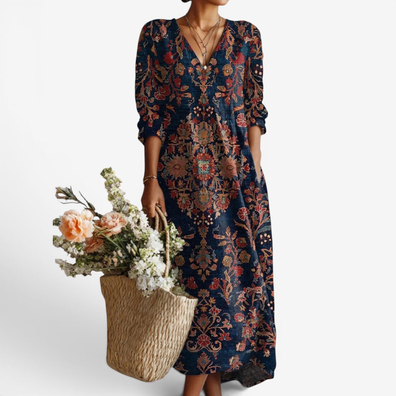 Aviella™ Long boho style dress